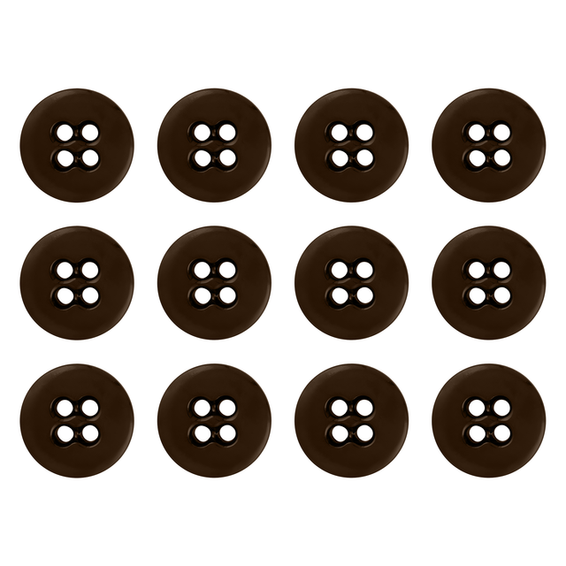 Twelve Suspender Brace Pant Buttons in brown, arranged in a 3x4 grid on a white background.