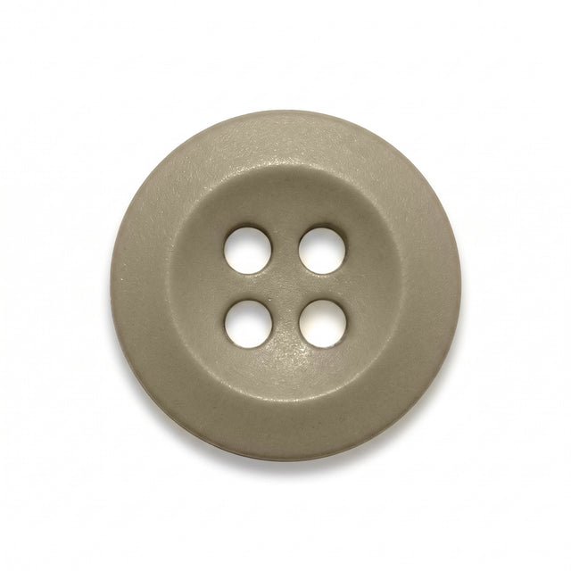 The Uniform Shirt Buttons, shown in beige with four holes, are ideal as replacement buttons for uniform shirts and are displayed on a white background.