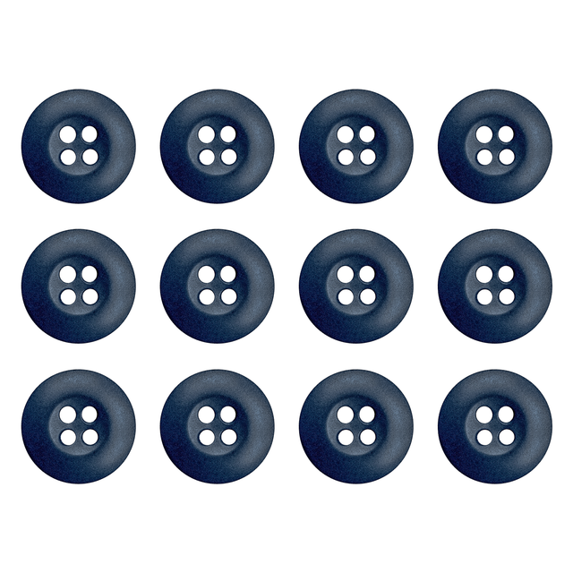 Twelve Tactical Buttons in dark blue melamine are arranged in a grid on a white background.