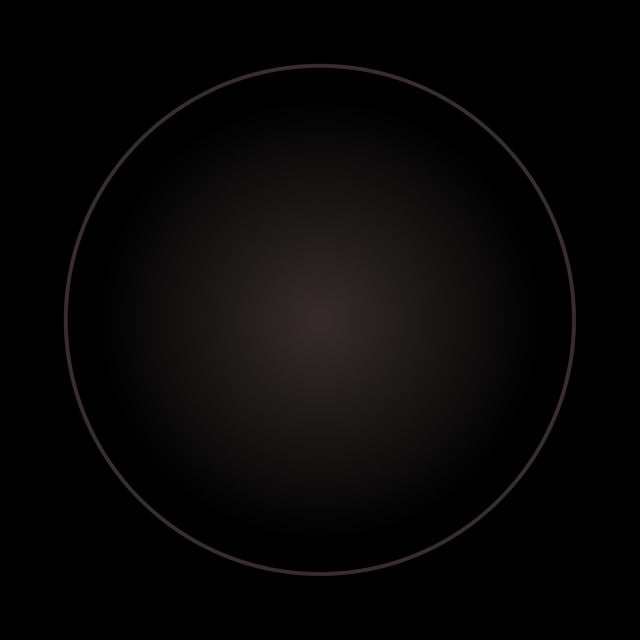 A dark circle with a subtle gradient, centered on a black background, captures the refined elegance of Buffalo Horn Suit Buttons.