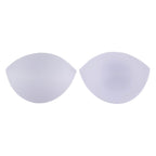 Two white, curved Un-Padded Bra Cups Inserts are displayed side by side against a plain white background.