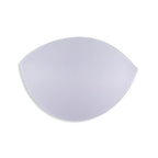 A single Un-Padded Bra Cups Insert in white, oval-shaped with stitched edges, is shown on a plain white background.