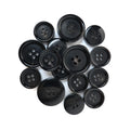 Buffalo Horn Suit Buttons in assorted sizes are grouped together on a white background.