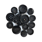 Buffalo Horn Suit Buttons in assorted sizes are grouped together on a white background.
