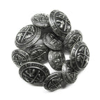 Coat of Arms Design Metal Blazer Buttons featuring engraved crossed swords and lions, perfect for enhancing any blazer.