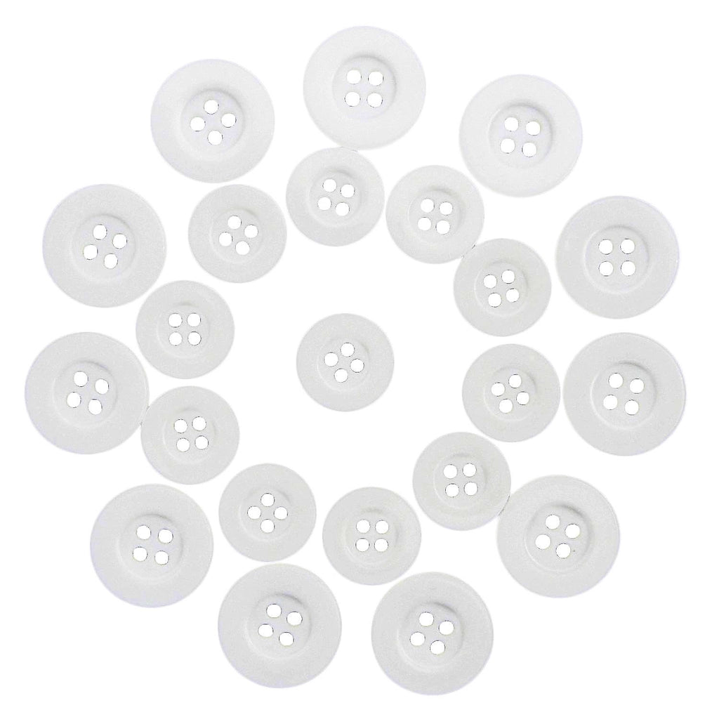 Twenty-four Lab Coat Buttons displayed in a circular arrangement on a white background.