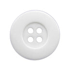 A round, white Lab Coat Button with four holes is shown from above on a plain white background.