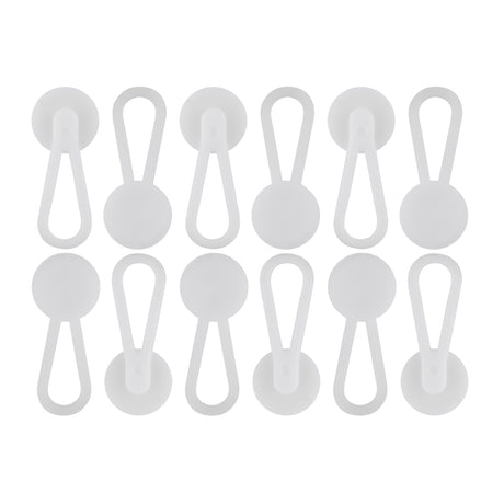 Twelve white Collar Extenders are neatly arranged in three rows on a plain white background.