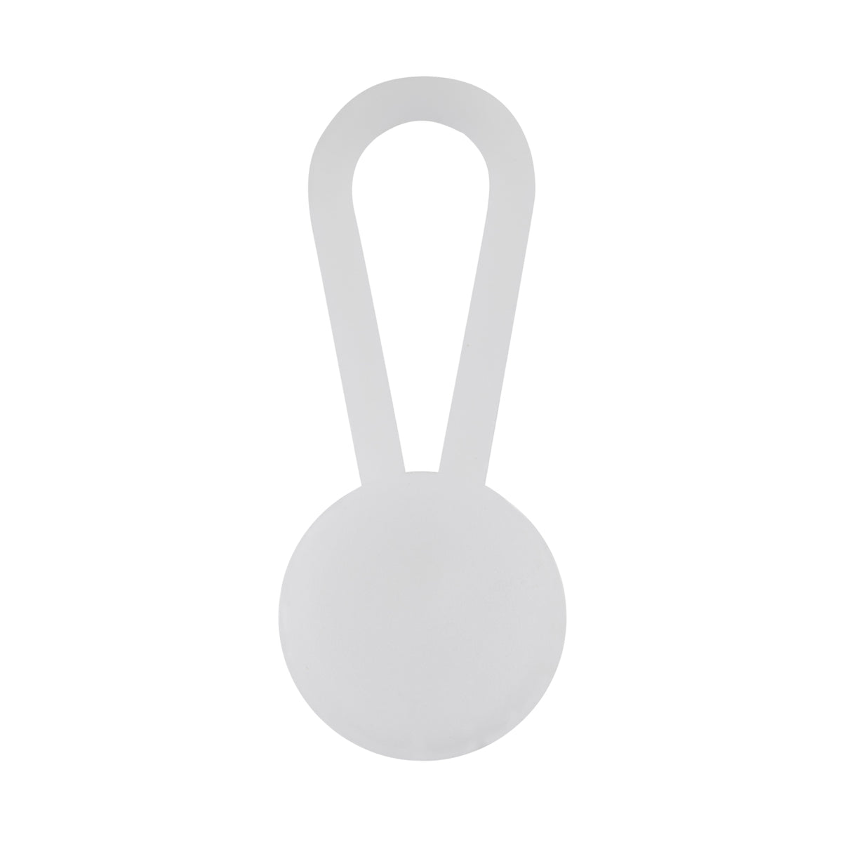 Collar Extenders: discreet white silicone loops with round bases, designed to extend shirt collars. Photographed on a plain white background.