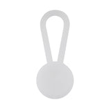 Collar Extenders: discreet white silicone loops with round bases, designed to extend shirt collars. Photographed on a plain white background.