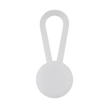 Collar Extenders: discreet white silicone loops with round bases, designed to extend shirt collars. Photographed on a plain white background.