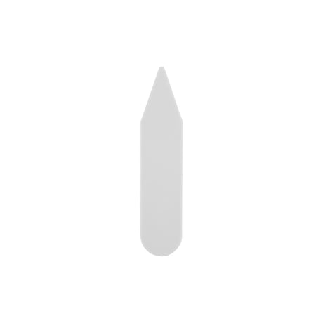A single Collar Stay with a pointed tip lies on a plain white background, ideal for discreetly supporting your shirt collar.