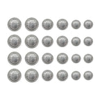 Twenty Salzburg Crest Design Metal Blazer Buttons, arranged neatly in four rows, are displayed on a white background.