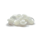 Dome Shaped Pearly Bridal Buttons with Flat Back Loop Affixture