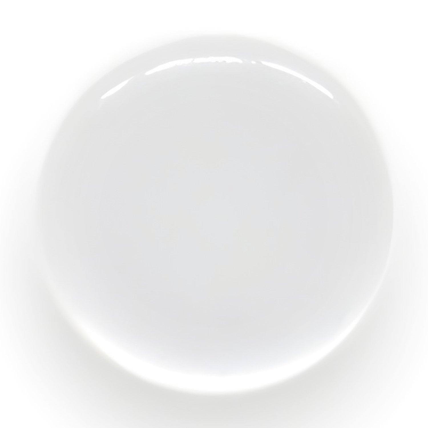 A set of flat, round, white bridal trim and bustle buttons is photographed from above on a white background, echoing the classic simplicity of wedding dress details.