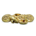 Anchor Sailor Design Metal Blazer Buttons, featuring a decorative crest and anchor motif, are displayed in a small pile on a white background.