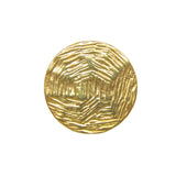 Designer Blazer Buttons: round gold metal buttons with a textured, wavy lined pattern—perfect replacements for blazers, adding a touch of designer style.