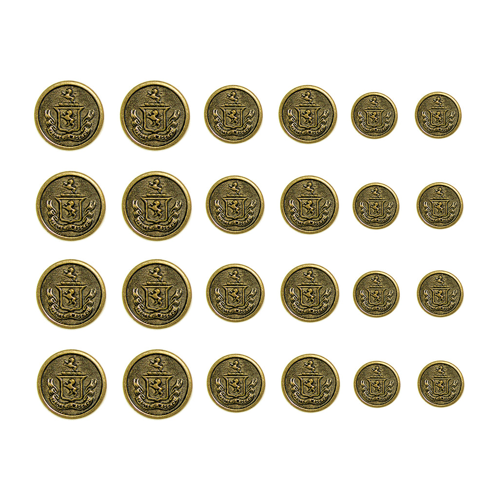 Lion Crest Design Metal Blazer Buttons