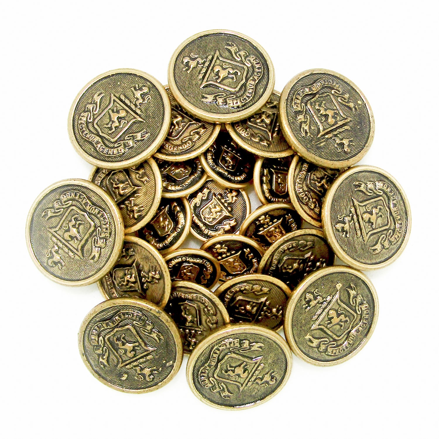 Lion Crest Design Metal Blazer Buttons