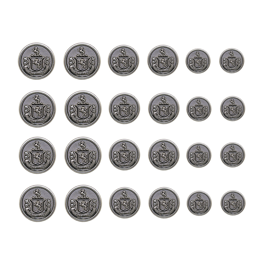 Lion Crest Design Metal Blazer Buttons