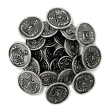 Upgrade your jacket with Lion Crest Design Metal Blazer Buttons—round, silver buttons adorned with a lion and shield motif, ideal replacements for a timeless, distinguished blazer style.