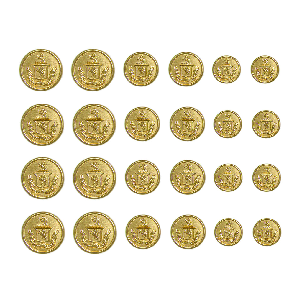 Lion Crest Design Metal Blazer Buttons