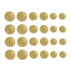 Lion Crest Design Metal Blazer Buttons