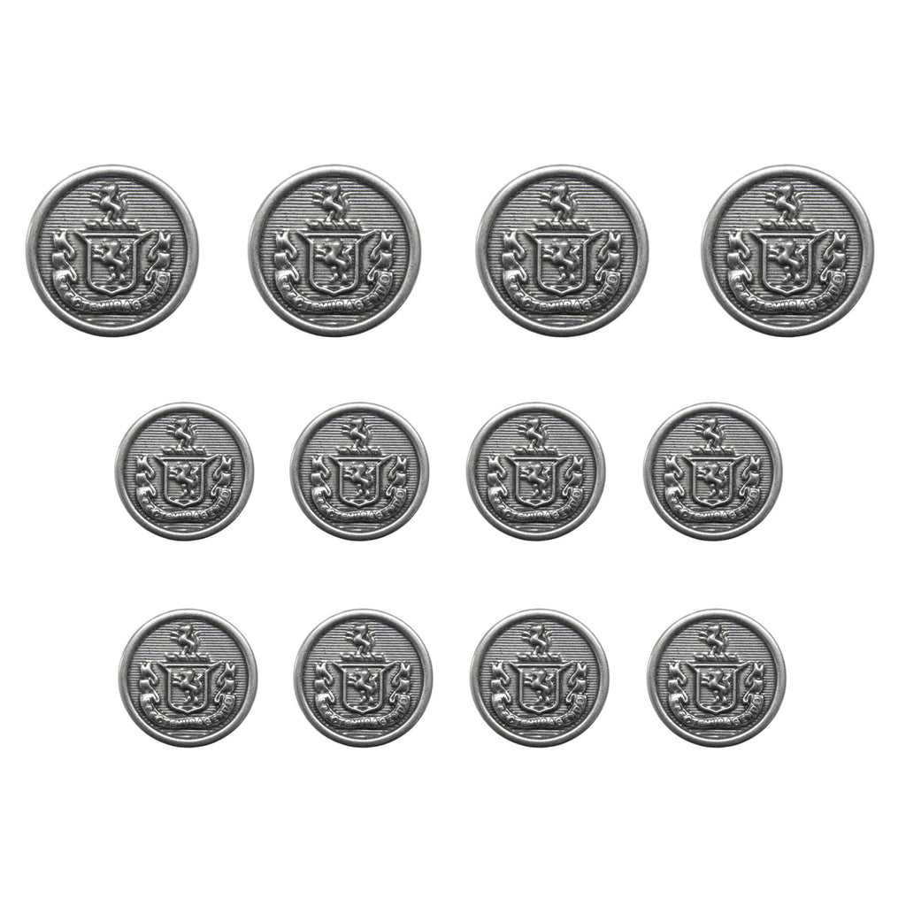 Lion Crest Design Metal Blazer Buttons