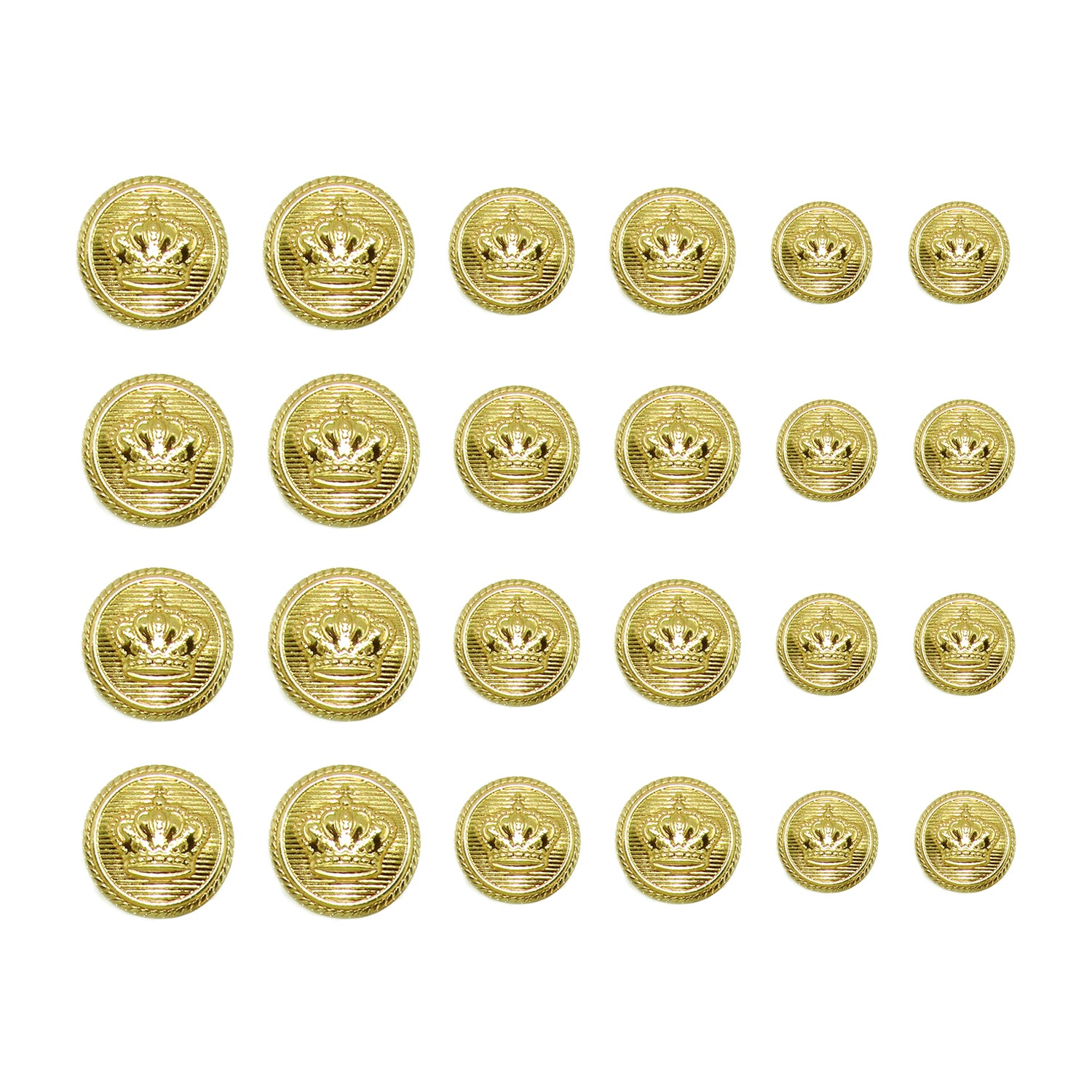 Crown Design Metal Blazer Buttons