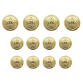 Crown Design Metal Blazer Buttons