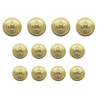 Crown Design Metal Blazer Buttons
