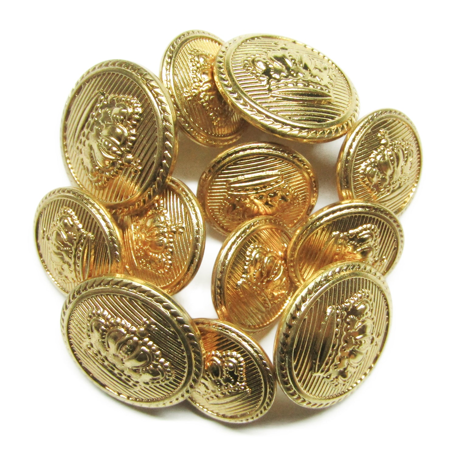 Crown Design Metal Blazer Buttons