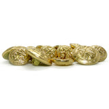 Coat of Arms Design Metal Blazer Buttons—antique gold buttons with classic emblems, ideal for upgrading any blazer.