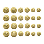 Twenty American Eagle Military Design Metal Blazer Buttons with an embossed crest and eagle pattern are arranged in a grid on a white background.