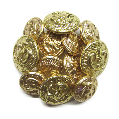 A set of American Eagle Military Design Metal Blazer Buttons with intricate embossed eagle details, displayed on a white background.