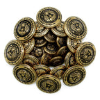 Presidential Design Metal Blazer Buttons—round metal buttons featuring an eagle and leaf motif, inspired by classic presidential blazer styles.