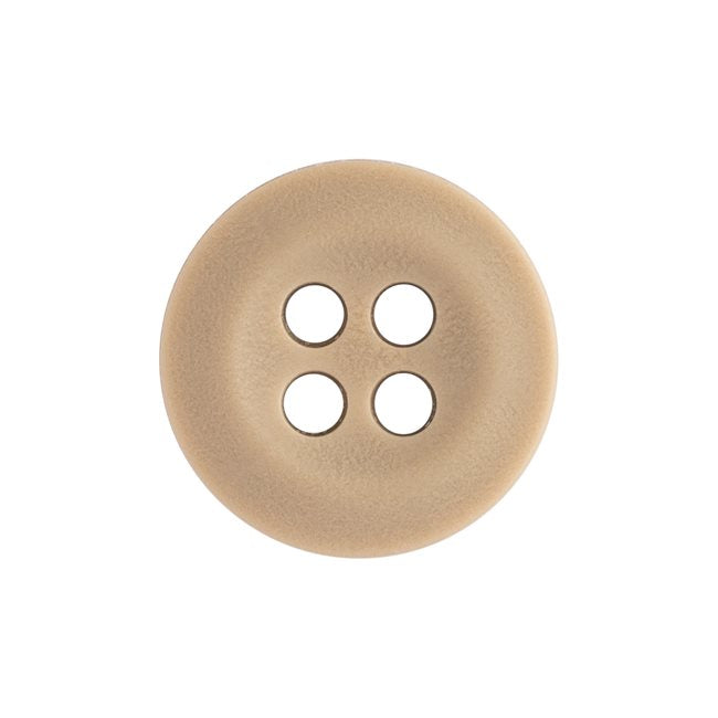 The Uniform Shirt Buttons are round, beige, four-hole melamine buttons displayed on a white background.