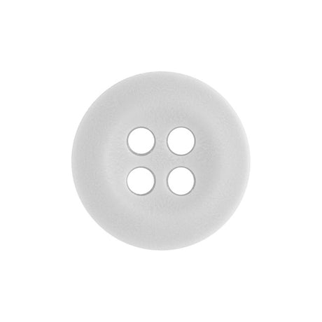 Uniform Shirt Buttons: white, four-hole melamine button shown on a plain white background, viewed from above—perfect for uniform shirts.
