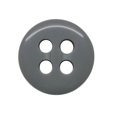 A round gray Trouser Fly Pant Button with four holes, shown from above on a white background.