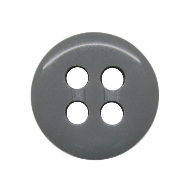 A round gray Trouser Fly Pant Button with four holes, shown from above on a white background.