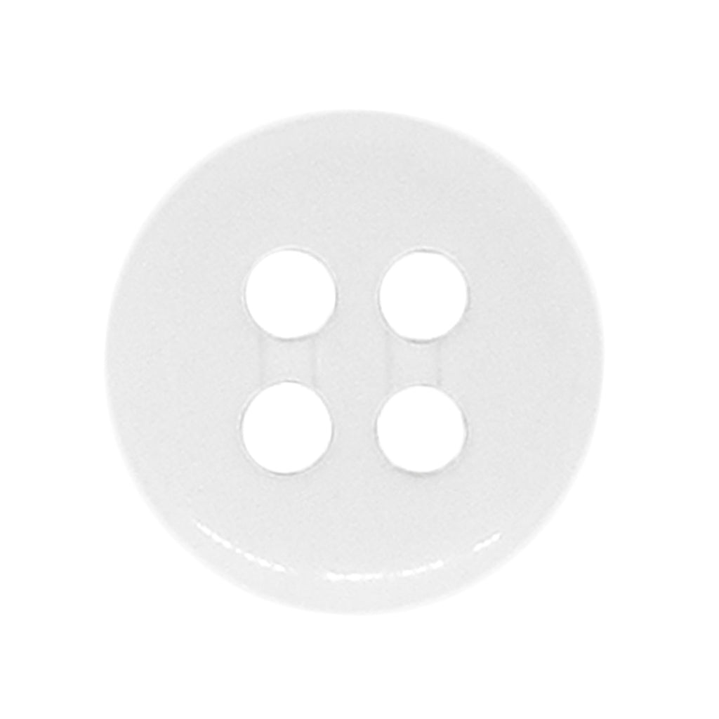 Trouser Fly Pant Buttons—plain, round, white buttons with four center holes—are ideal replacement buttons for shirts or trousers.