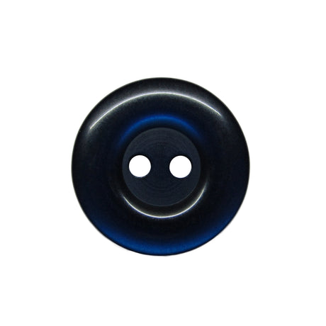 The Commercial Food Service Button is a round black nylon button with two holes, ideal for work uniforms, shown on a plain white background.