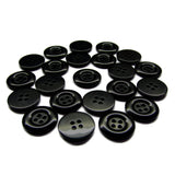 A set of Commercial Food Service Buttons made of black nylon is displayed in a circular arrangement on a white background.