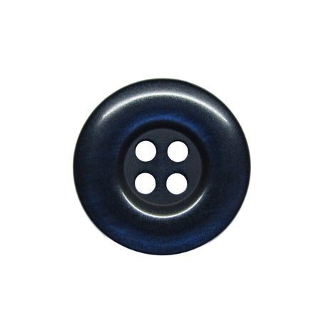 A round, dark blue Commercial Food Service Button with four holes, resembling classic work uniform buttons, is displayed on a white background.