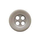 The Workshop Uniform Shirt Buttons are round, gray, four-hole buttons made of durable nylon and displayed on a white background—ideal for workshop uniforms.