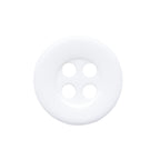 Workshop Uniform Shirt Buttons are plain white, four-hole, and made from durable nylon—ideal replacements for uniform shirts.