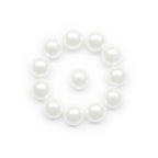 Dome Shaped Pearly Bridal Buttons with Flat Back Loop Affixture