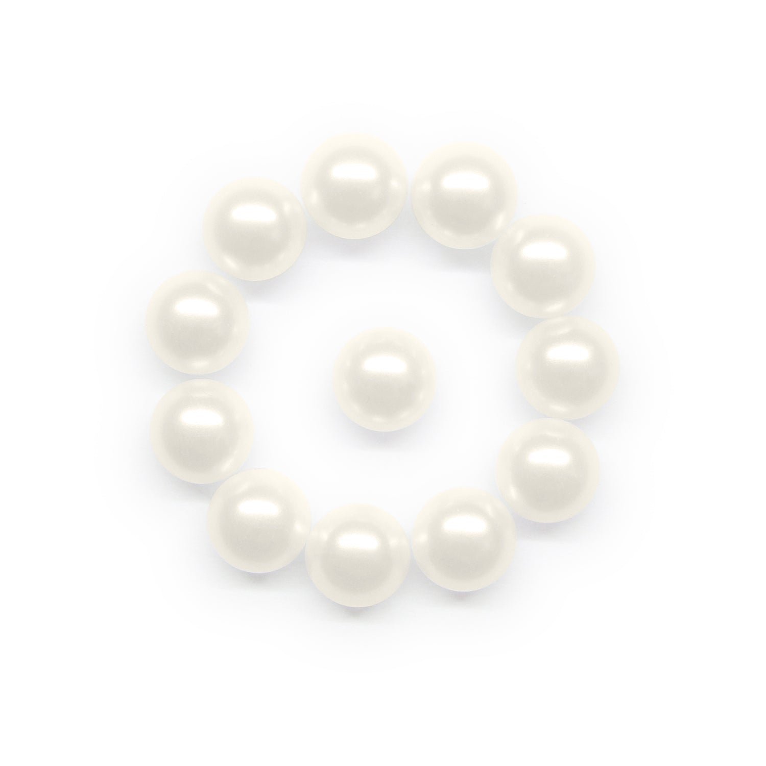 Dome Shaped Pearly Bridal Buttons with Flat Back Loop Affixture