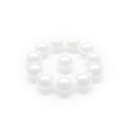 Dome Shaped Pearly Bridal Buttons with Flat Back Loop Affixture