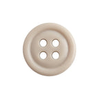 Cargo Utility Pant Buttons: Beige round nylon plastic buttons with four holes, perfect replacement for cargo pants. Shown on a white background.